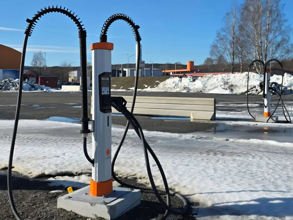 Laddpark el laddning tunga fordon Borlänge